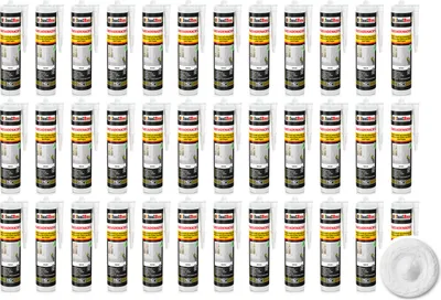 Produktbild von Isolbau Fassaden-Acryl - 36 x 300 ml Acryl-Dichtstoff mit Körnung zum Füllen von Rissen & Fugen im Innen- & Außenbereich - Weiß