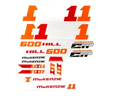 Produktbild von Fahrrad DEKOR Satz Aufkleber Rahmen frame Decal Sticker MC KENZIE orange weiß