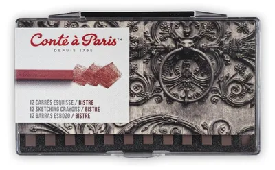 Produktbild von Conté Carré 50232 Pastellkreide im 12er Set, harten Kreiden in Rechteckform, Far