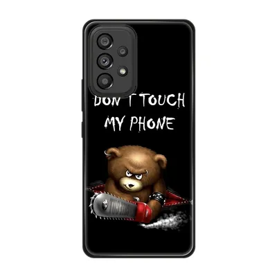 Zdjęcie produktu dla König Design Etui kompatybilne z Samsung Galaxy A53 5G Plastikowe miękkie etui na telefon - Etui na telefon komórkowy Dont Touch My Phone Bear Black