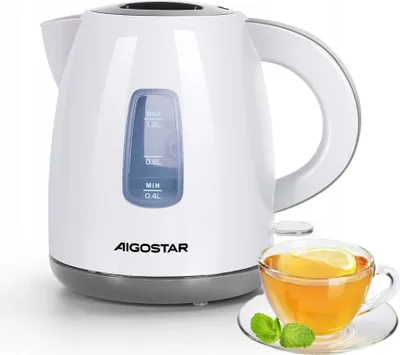 Produktbild von Aigostar 8433325290221, 1,2 l, 2200 W, Weiß, Polypropylen (PP), Edelstahl, Wasserstandsanzeige, Drahtlos