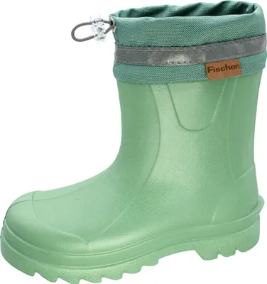 Produktbild von Fischer Kinder Stiefel uni wasserdicht und pflegeleicht mit Zugband 201022, Größe:35 EU, Farbe:Grün