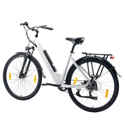Produktbild von Langlebiges TTGO HZ-28ST 28" E-Bike mit 110 km Reichweite - Trekking E-Bike, 250W Motor & 7-Gang Shimano für Komfort in Stadt und Gelände Weiß