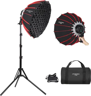 Obrázek produktu pro LED softbox – Softbox – Světlo pro fotografii – Světlo pro video – Studiové osvětlení – Přenosné, s rukojetí – 55 cm, 60 W