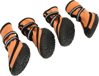 Immagine prodotto di Stivali antiscivolo per cani - 4 paia di scarpe per cani - Traspiranti - Protezione per le zampe - Impermeabili - Leggeri e confortevoli - Scarpe per cani