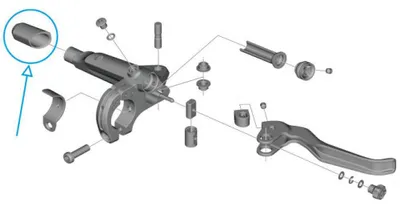 Produktbild von SHIMANO Abdeckung Ausgleichsbehälter BL-U8000 Links - Ersatzteil, 1 g.