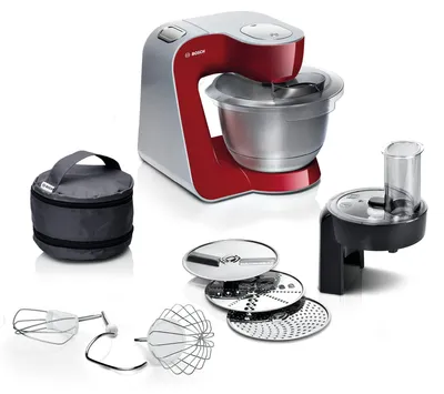 Produktbild von Bosch Küchenmaschine Serie 4, Edelstahl-Schüssel spülmaschinenfest, Planetenrühr