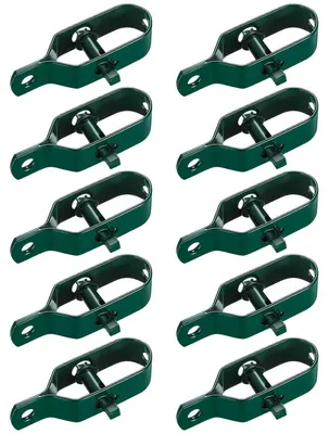 Productafbeelding van 10 stuks draadspanners, verzinkt, voor gaashekken, span draad, groen
