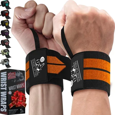 Produktbild von Handgelenkbandagen für Kraftsport Orange 3" x 14"