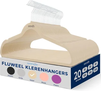 Obrázok produktu pre Závesné vešiaky – sada 20 kusov – zamatové vešiaky – protišmykové, úsporné vešiaky na oblečenie – odolné a pevné, vhodné na košele