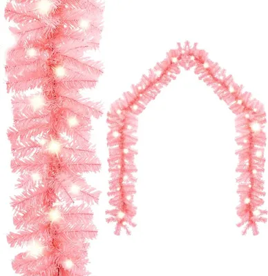 Produktbild von The Living Store Weihnachtsgirlande mit LED 10 m Rosa