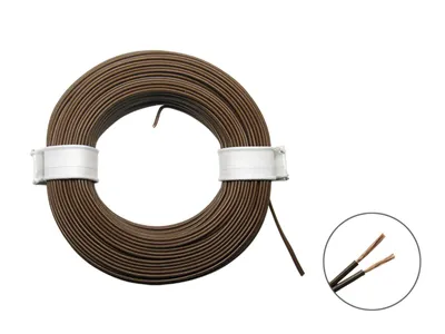 Produktbild von Schönwitz 50366 10m LIYZ Doppellitze Zwillingslitze 2x 0,08mm² braun