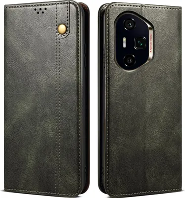 Produktbild von Hülle für Honor 400 Leder Brieftasche Schutzhülle mit Standfunktion Grün