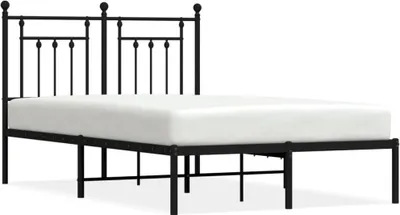 Immagine prodotto di vidaXL Struttura letto con testiera in metallo nero 120x200 cm