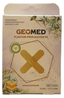 Zdjęcie produktu dla Zestaw, Geomed, Geomed, opatrunek, 19 x 72 mm, 20 sztuk