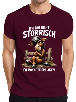 Obrázok produktu pre Nie som tvrdohlavý, aktívne bojkotujem. Tričko s nápisom "Statement", sarkastické, pánske, bordó, veľkosť XL