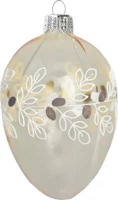 Produktbild von Transparentes Glas-Osterei 9 cm Orange Kranzdekor