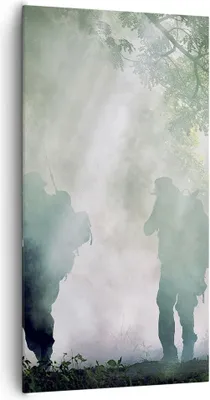 Produktbild von Bild auf Leinwand - Leinwandbild - Soldat Gewehr - 65x120cm - Wand Bild - Wanddeko - Wandbilder - Leinwanddruck - Bilder - Kunstdruck - Wanddekoration - Leinwand bilder - Wandkunst - PA65x120-3976