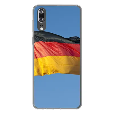Produktbild von MuchoWow® Handyhülle Schutzhülle Hülle für Huawei P20 Foto der deutschen Flagge Silikon Softcase Handy Hülle - Hardcover