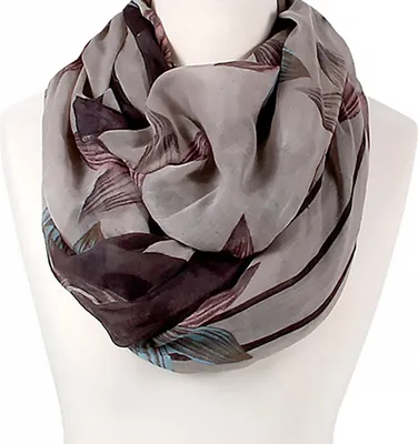 Produktbild von XXL Schlauchschal Infinity Loop Schal Rundschal Blumen Flower Tube Scarf Damen