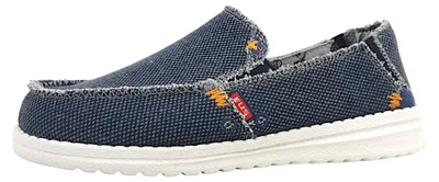 Image de Fusion : Chaussures pour hommes, modèles à semelles amovibles, pantoufles, couleur bleue, style décontracté