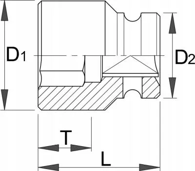 Zdjęcie produktu dla Nasadka Udarowa 1/2" 27 Mm Unior