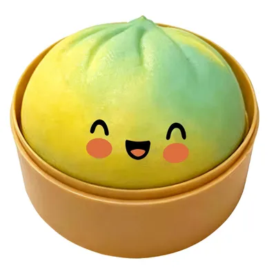 Produktbild von Glitzer Dumpling Squishy 1er Box – weiche Anti-Stress Knete – Angstlöser Fidget Toy – langsam zurückfederndes Sensorikspielzeug – Regenbogen Design