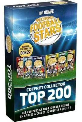 Produktbild von Top Trumps Weltfußballstars TOP 200 – Sammlerpackung – Brettspiel – GEWINNSPIELE – 1 oder mehr Spieler – Ab 6 Jahren