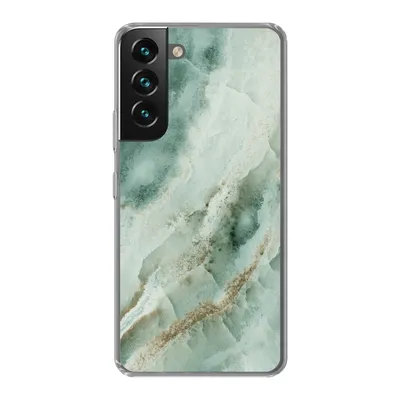 Produktbild von MuchoWow® Handyhülle Schutzhülle Hülle für Samsung Galaxy S22 Naturstein - Grün - Chic Silikon Softcase Handy Hülle - Mobiltelefonhülle