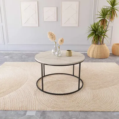 Produktbild von Skye Decor, Hochwertiger Nesting Tisch (3 Teile) - Sapphire Oak, 48 x 43 x 43 cm