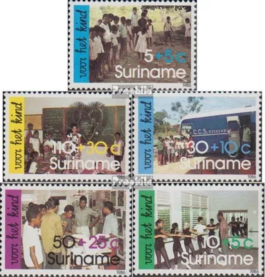 Produktbild von Briefmarken Suriname 1986 Mi 1189-1193 (kompl.Ausg.) postfrisch Jugend