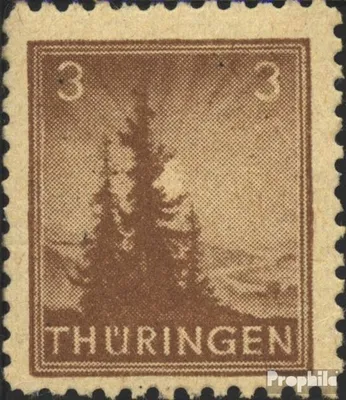 Produktbild von Briefmarken Sowjetische Zone (All.Bes.) 1945 Mi 92A X b t  postfrisch Thüringen
