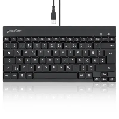 Image de Perixx PERIBOARD-326 DE Corded Keyboard German, QWERTZ Black Backlit