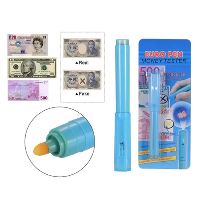Produktbild von Licht Geld Falschgeld-detektor Stift Mini Banknote Tester Stift Währung Bargeld Checker Geld Gefälschte Dollar Marker