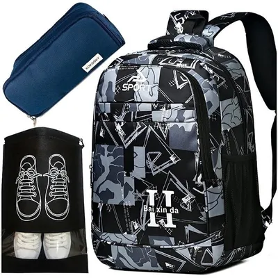 Immagine prodotto di GOTEL Zaino per la scuola e lo sport – set con accessori K402C