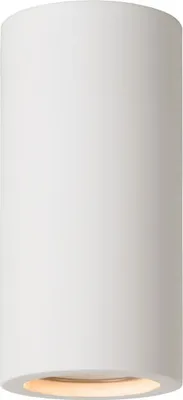 Produktbild von Lucide Deckenleuchte Röhrenform GU10, Gips Weiß, Ø 7 cm, 14 cm Höhe