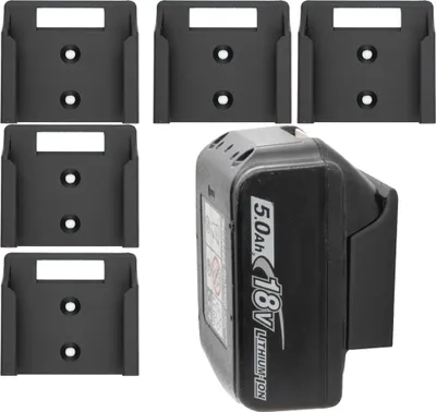 Produktbild von 5x Akku Halter für Makita Halterung Halter Wandhalter Wandhalterung 14,4V / 18V