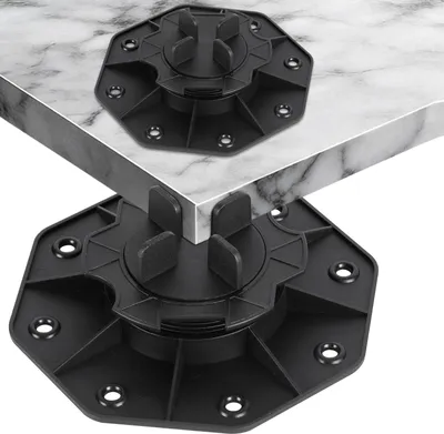 Produktbild von Bettizia 10 Stück Stelzlager 19-28mm Terrassenlager mit Fugenkreuz Stellfuß Höhenverstellbar Plattenlager für Steinplatten, Keramik-, Beton-