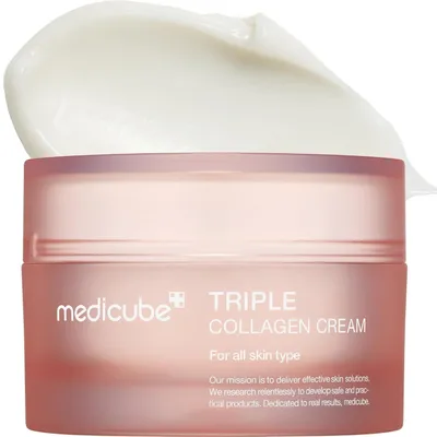 Produktbild von Medicube Triple Collagen Cream 4.0 – Anti-Aging Gesichtscreme für straffere (50ml), Hyaluronsäure, Anti-Aging, Dreifacher Kollagen-Komplex, Niacinamid