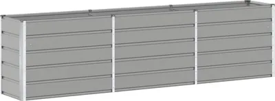 Produktbild von vidaXL Pflanzkübel Hellgrau 290 x 50 x 75 cm Verzinkter Stahl
