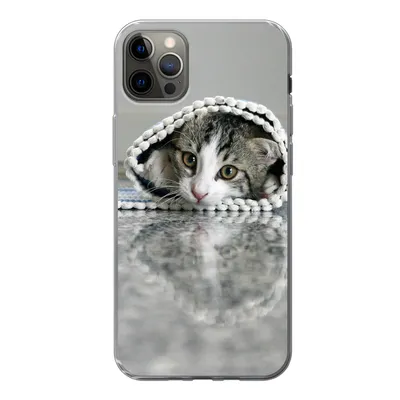 Produktbild von MuchoWow® Handyhülle Schutzhülle Hülle für iPhone 12 Pro Max Katze - Teppich - Boden Silikon Softcase Handy Hülle - Hartschale