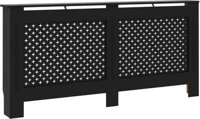 Immagine prodotto di vidaXL Rivestimento del radiatore nero 172x19x81,5 cm MDF