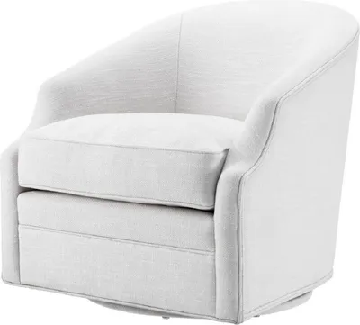 Produktbild von Casa Padrino Luxus Drehsessel Weiß 72 x 82 x H. 74 cm - Wohnzimmer Sessel - Luxus Möbel