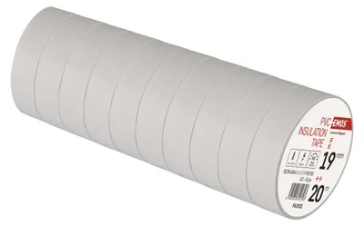 Isolierband PVC 19mm/20m weiß, 10 Stk.