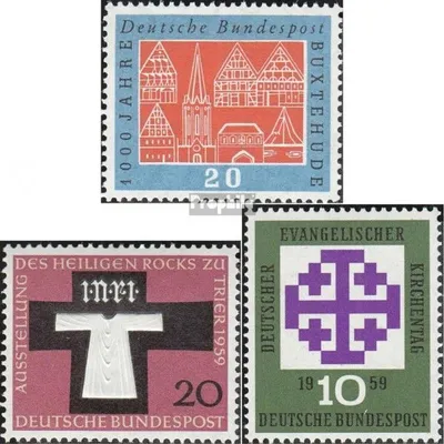 Produktbild von Briefmarken BRD (BR.Deutschland) 1959 Mi 312,313,314 (kompl.Ausg.) postfrisch 1000 Jahre Buxtehude
