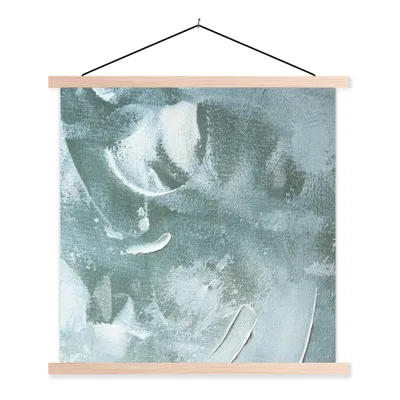 Produktbild von MuchoWow® Textilposter Acrylfarbe - Abstrakt - Design 40x40 cm mit holzfarbenen Rahmen - Posterleiste