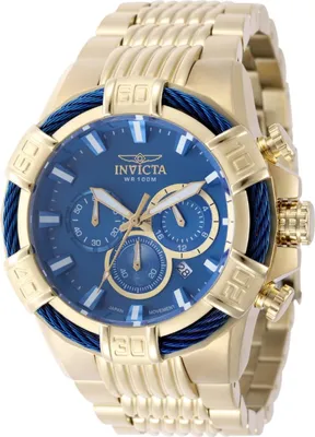 Obrázok produktu pre Invicta Bolt 49904 Pánske Hodinky - Quartz Hnací Mechanizmus - Nerezová Oceľ s Modrým Ciferníkom - 51 mm
