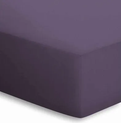Produktbild von Schlafgut Jersey Spannbettlaken Mako Spannbetttuch 100% Baumwolle Rundumgummi waschbar pflegeleicht hochwertig strapazierfähig 140x200 cm Pflaume