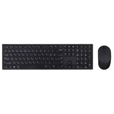 Obrázok produktu pre DELL KM5221W, Plná veľkosť (100 %), Bezdrôtový, RF Wireless, QWERTY, Čierna, Obsahuje myš