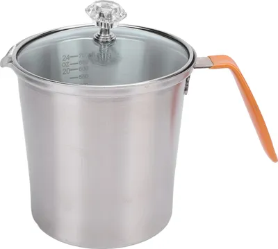 Obrázek produktu pro Nádoba na napěnění mléka s víkem Nerezový šálek na napěnění mléka pro kávu Latte 700ML